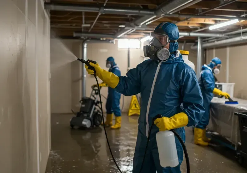 Basement Sanitization and Antimicrobial Treatment process in Richwood, OH